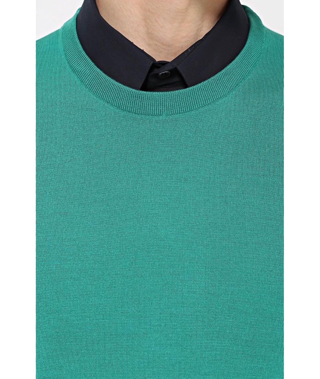 KITON Зеленый шерстяной джемпер / свитер, фото 5