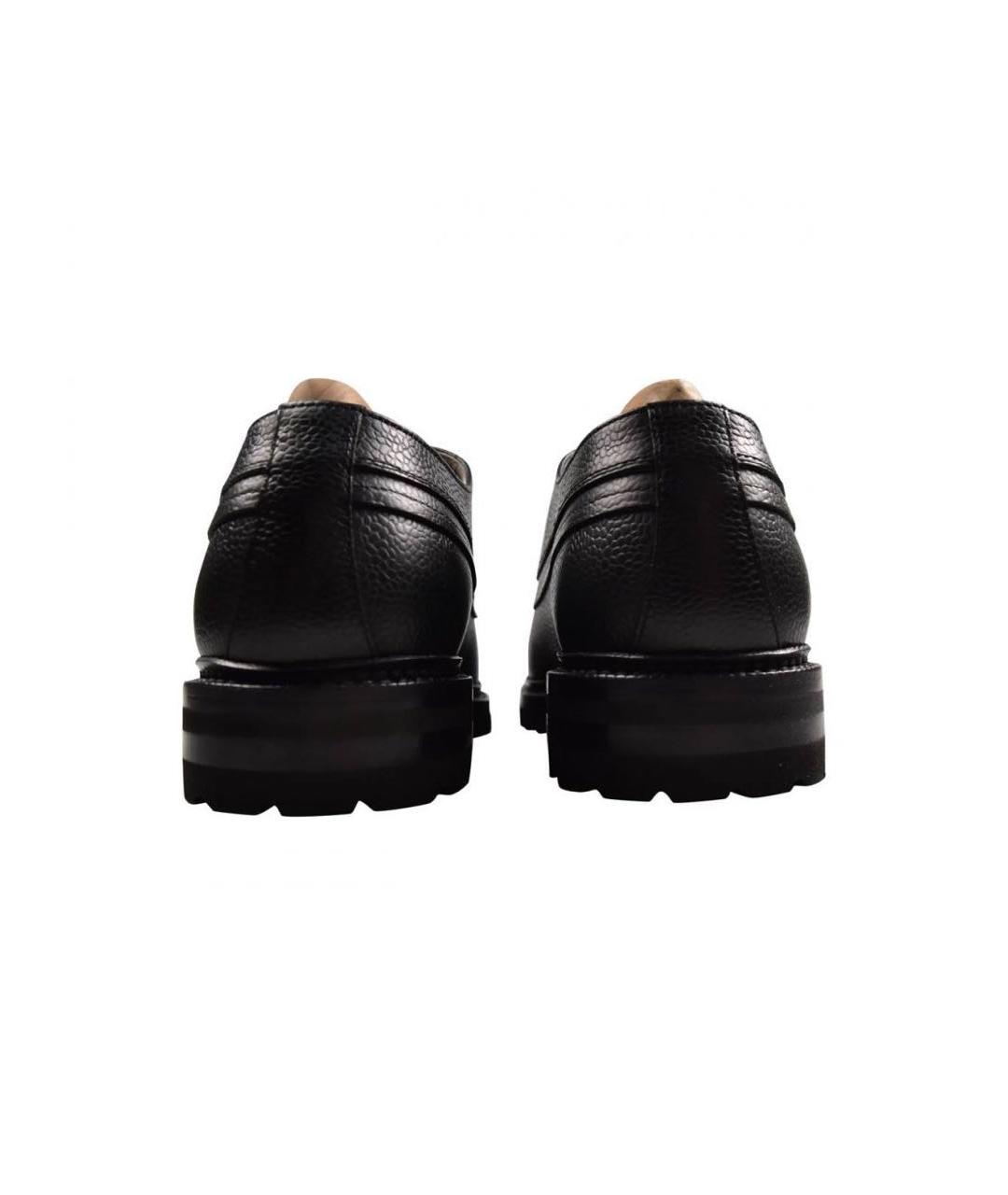 KITON Черные кожаные туфли, фото 5