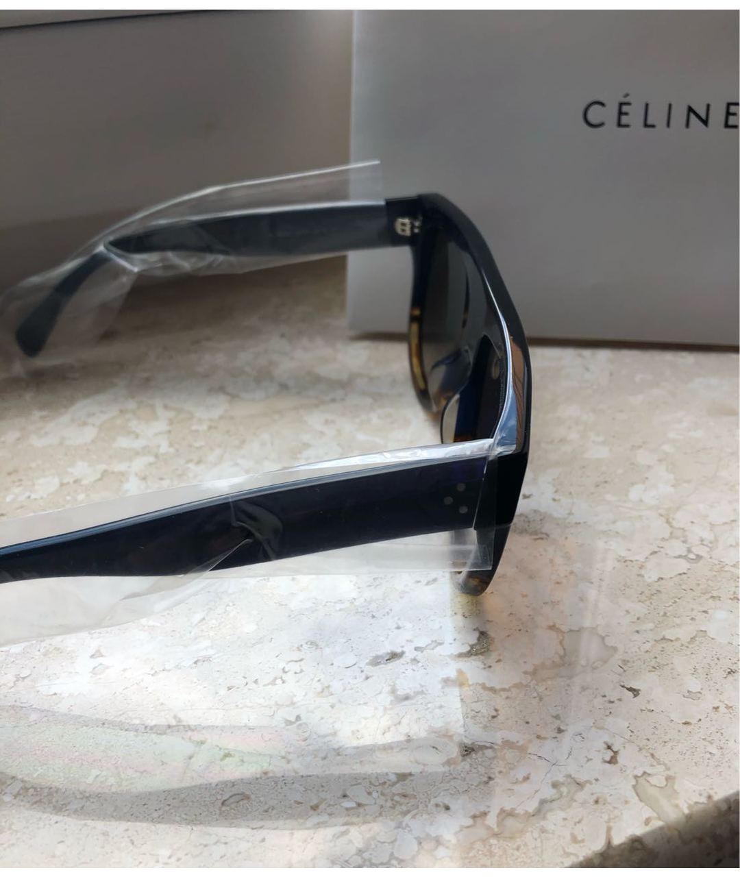 CELINE PRE-OWNED Синие пластиковые солнцезащитные очки, фото 4