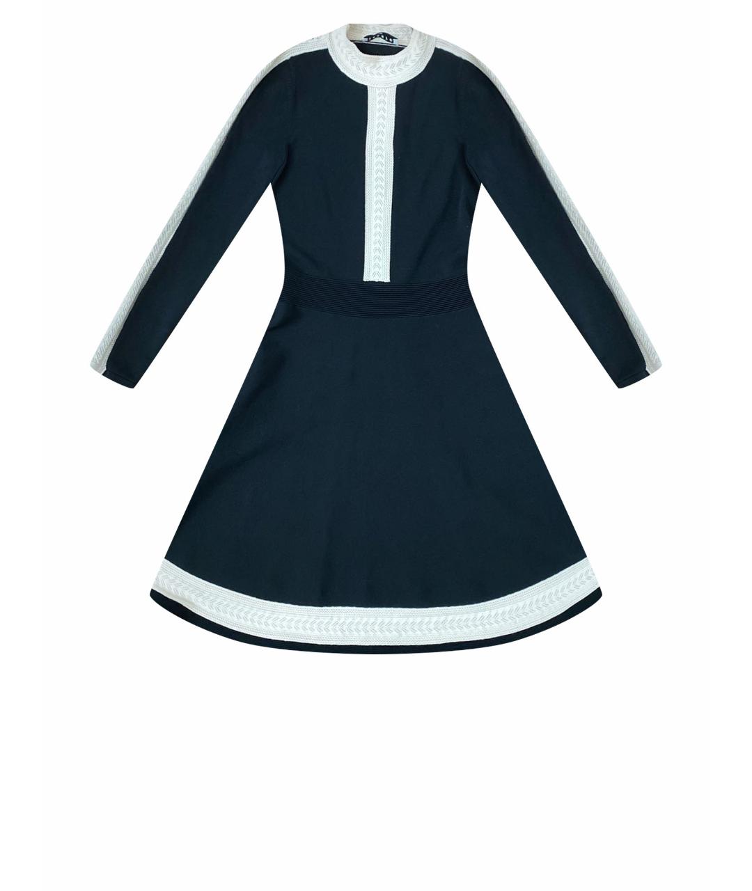 SANDRO Черное вискозное повседневное платье, фото 1