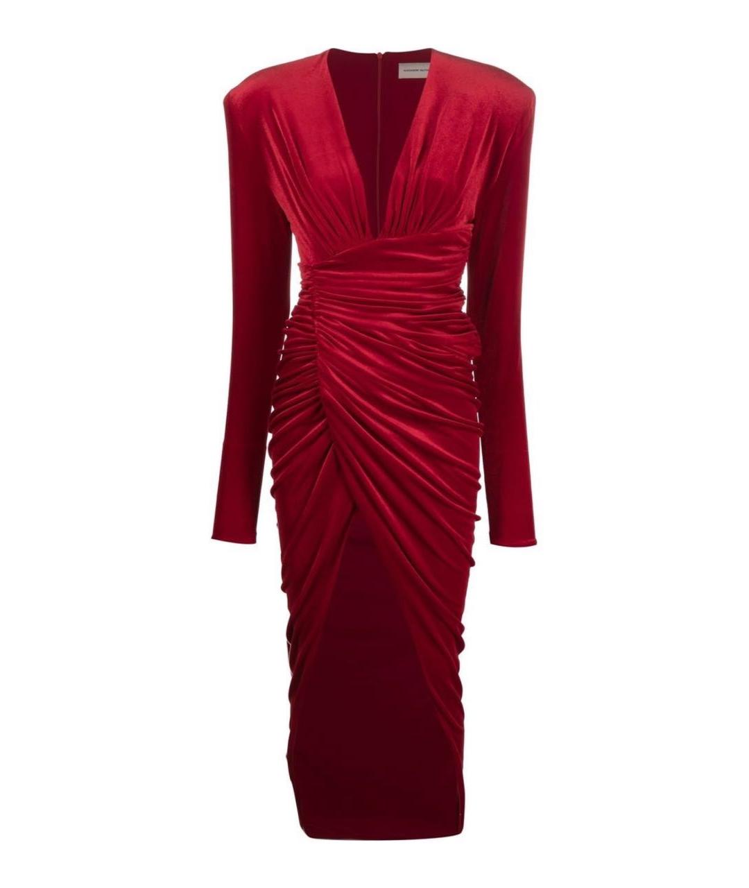 ALEXANDRE VAUTHIER Бордовое полиэстеровое вечернее платье, фото 1