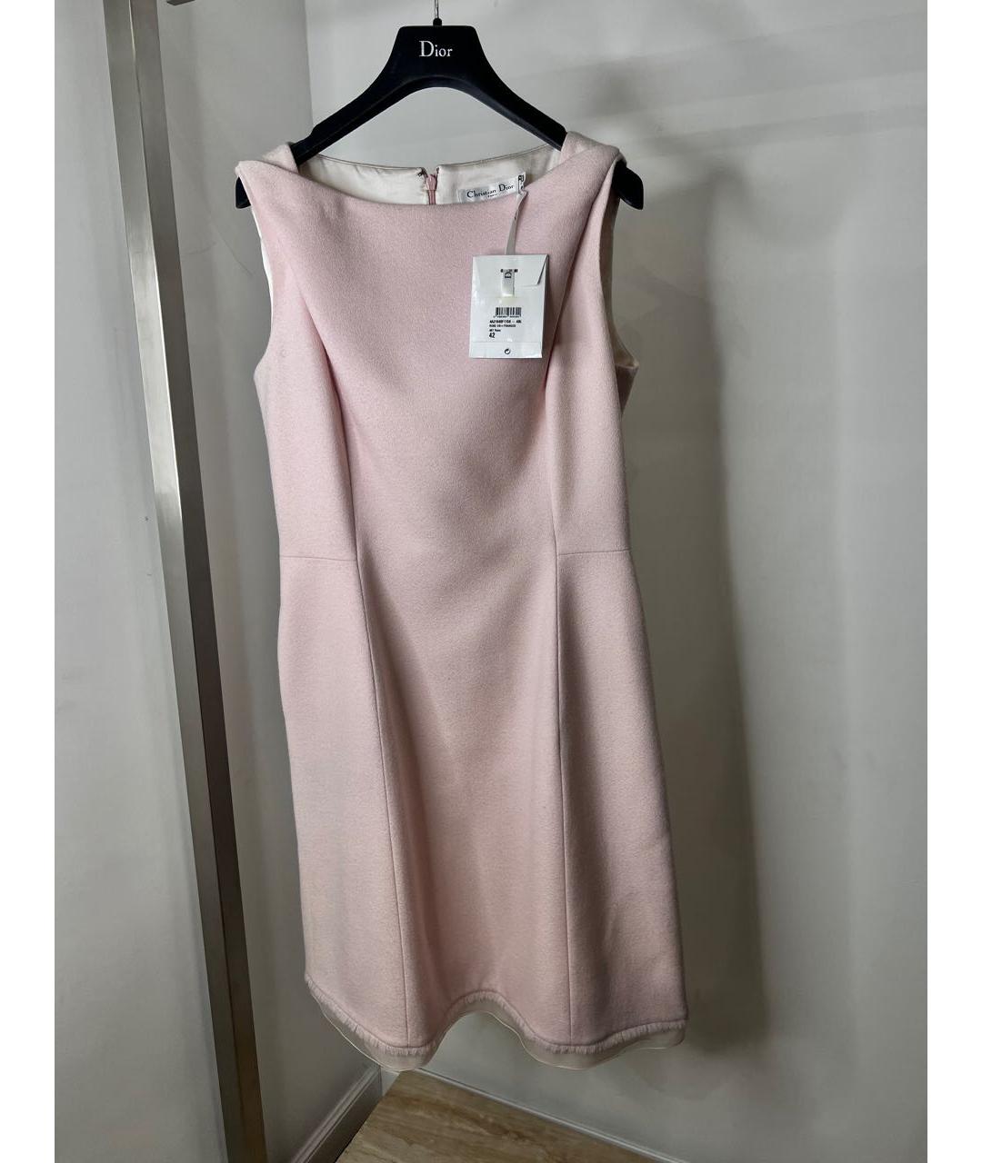 CHRISTIAN DIOR PRE-OWNED Розовое шерстяное платье, фото 6