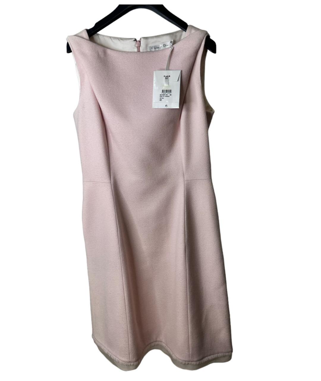 CHRISTIAN DIOR PRE-OWNED Розовое шерстяное платье, фото 2