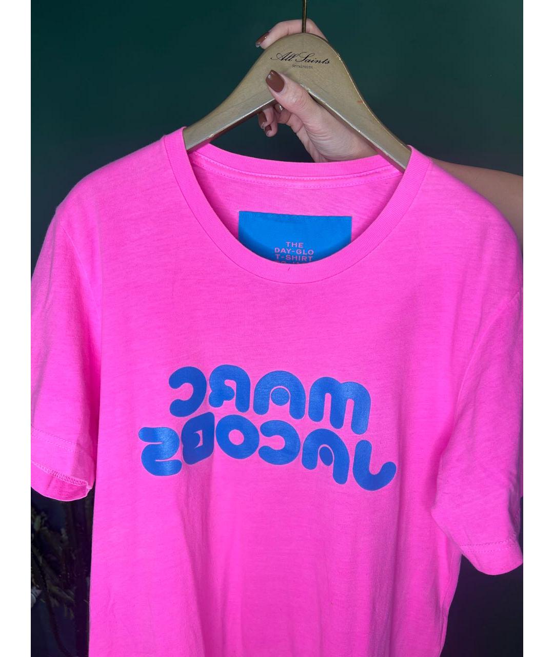 MARC JACOBS Розовая хлопковая футболка, фото 3