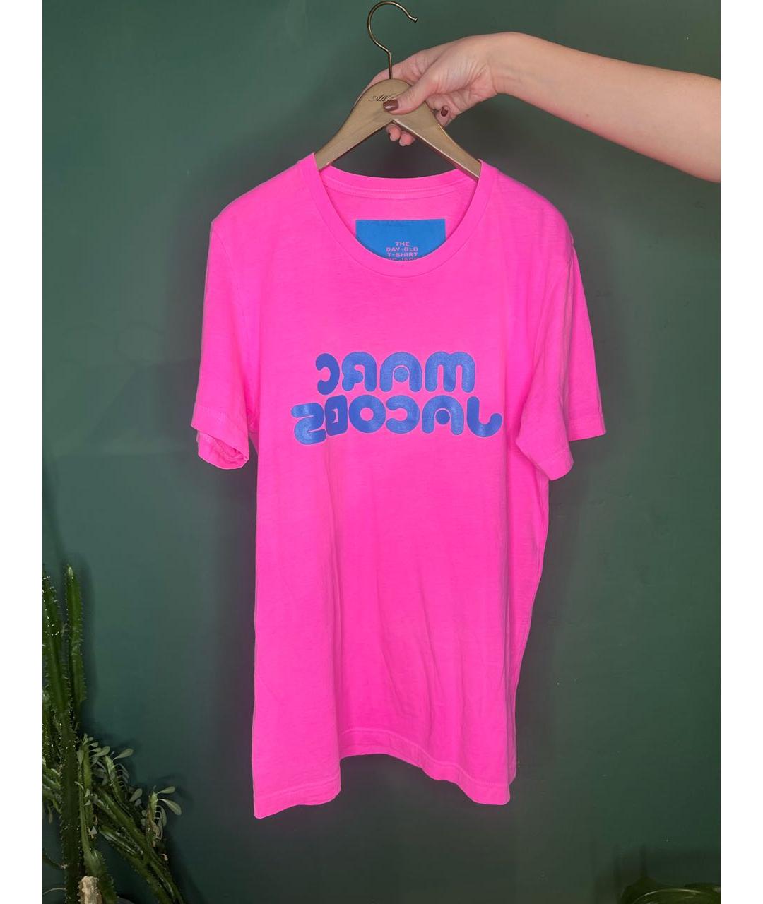 MARC JACOBS Розовая хлопковая футболка, фото 6