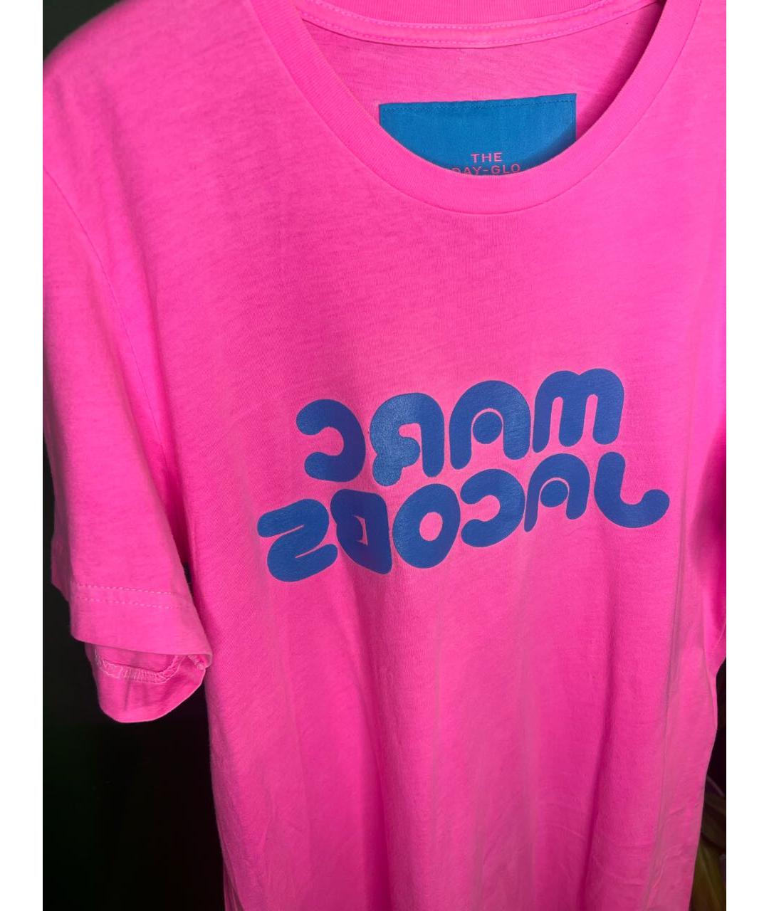 MARC JACOBS Розовая хлопковая футболка, фото 4