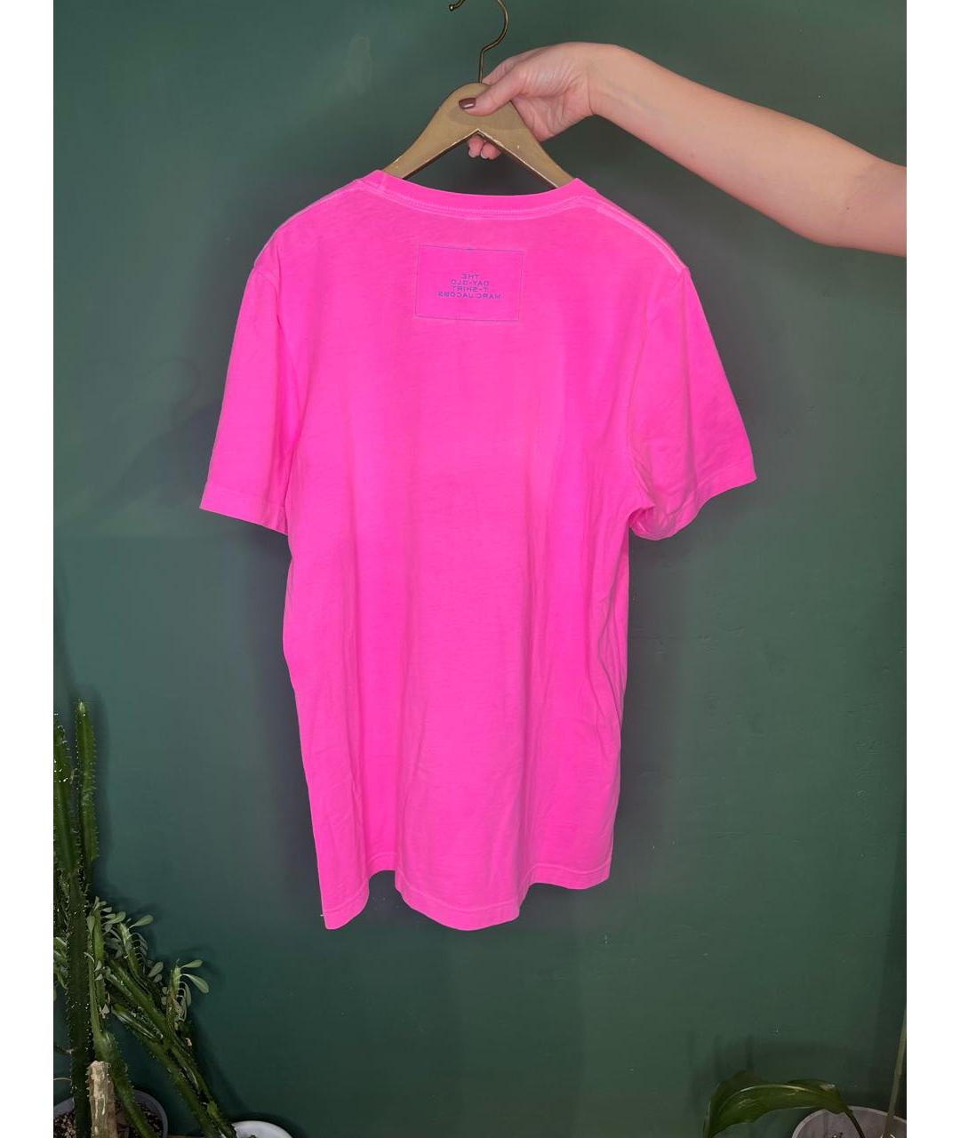 MARC JACOBS Розовая хлопковая футболка, фото 2