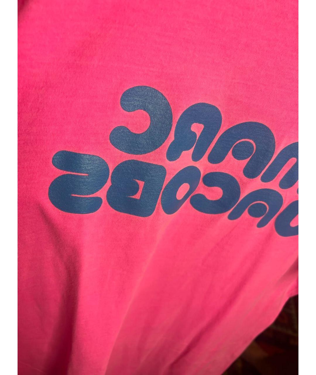 MARC JACOBS Розовая хлопковая футболка, фото 5