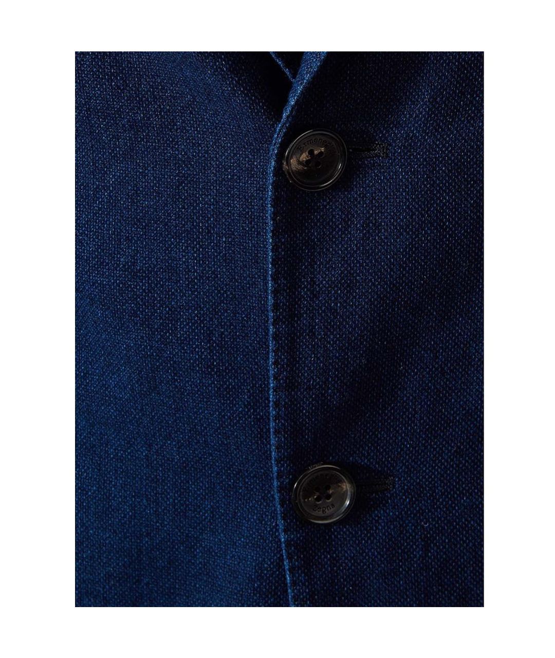 ERMENEGILDO ZEGNA Синий хлопковый пиджак, фото 4