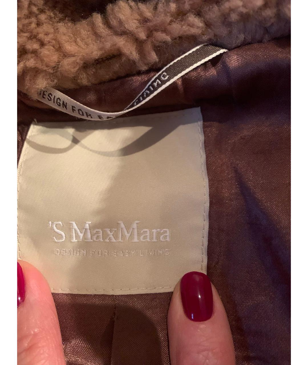 'S MAX MARA Бежевое пальто, фото 3