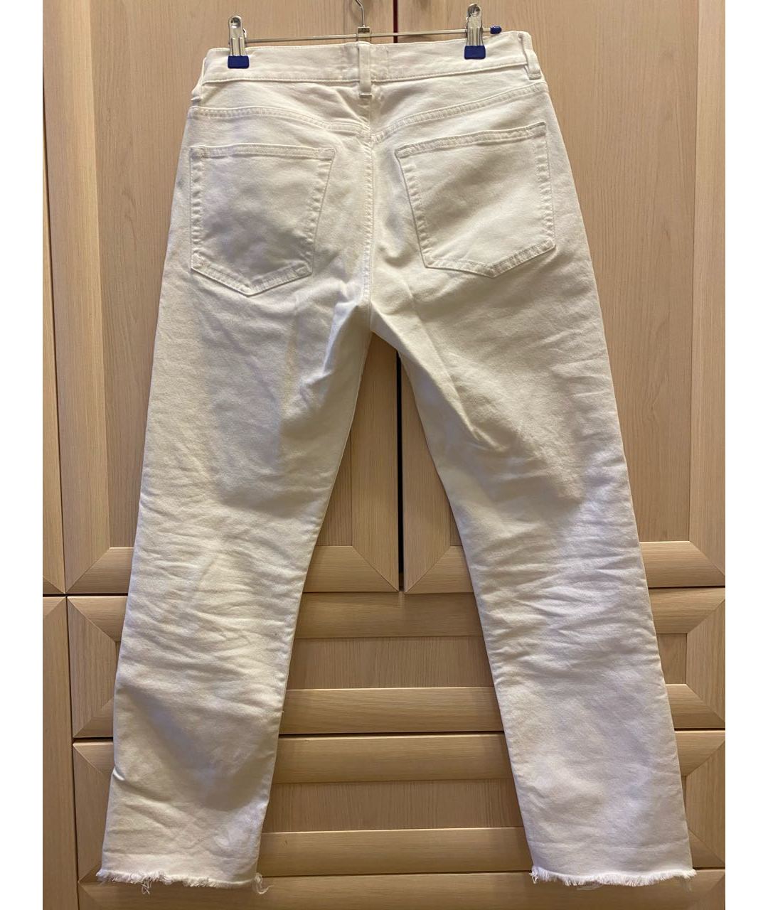 ACNE STUDIOS Белые хлопко-эластановые джинсы, фото 2