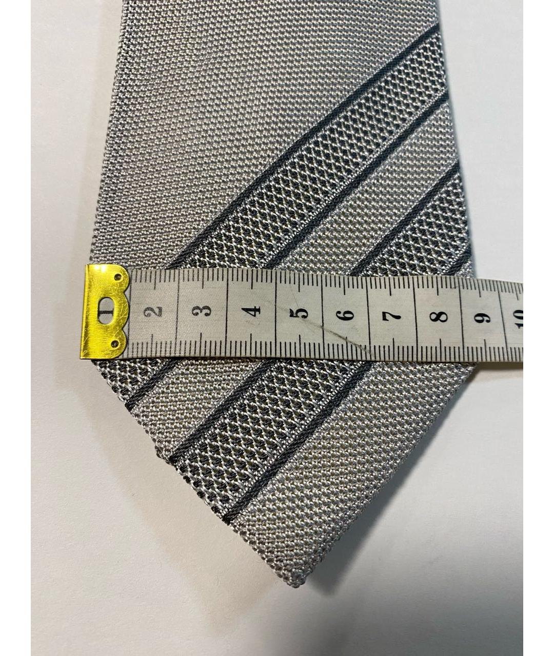 TOM FORD Серый шелковый галстук, фото 7