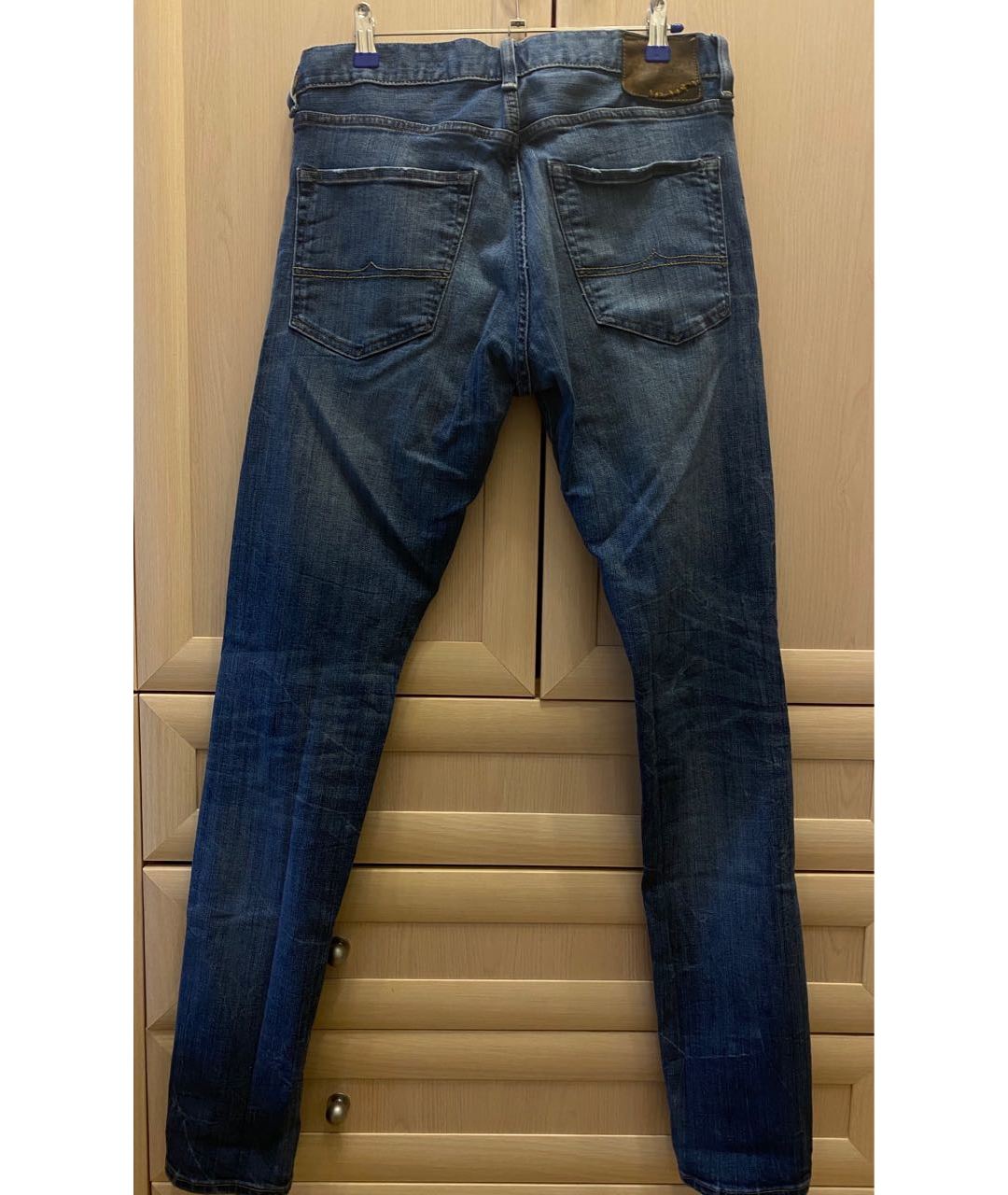 RALPH LAUREN Синие хлопко-полиэстеровые джинсы, фото 2