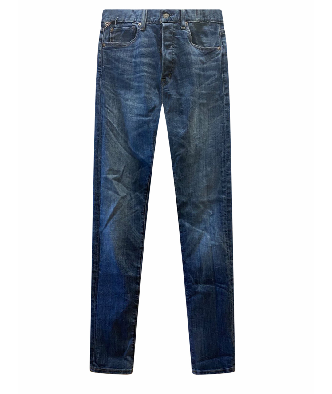 RALPH LAUREN Синие хлопко-полиэстеровые джинсы, фото 1