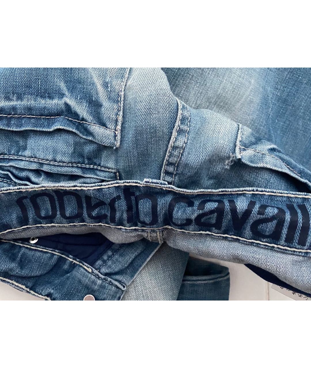 ROBERTO CAVALLI Голубые хлопковые детские джинсы, фото 6