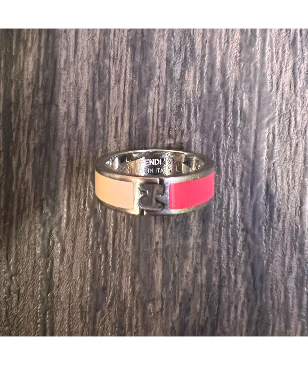 FENDI Розовое металлическое кольцо, фото 3