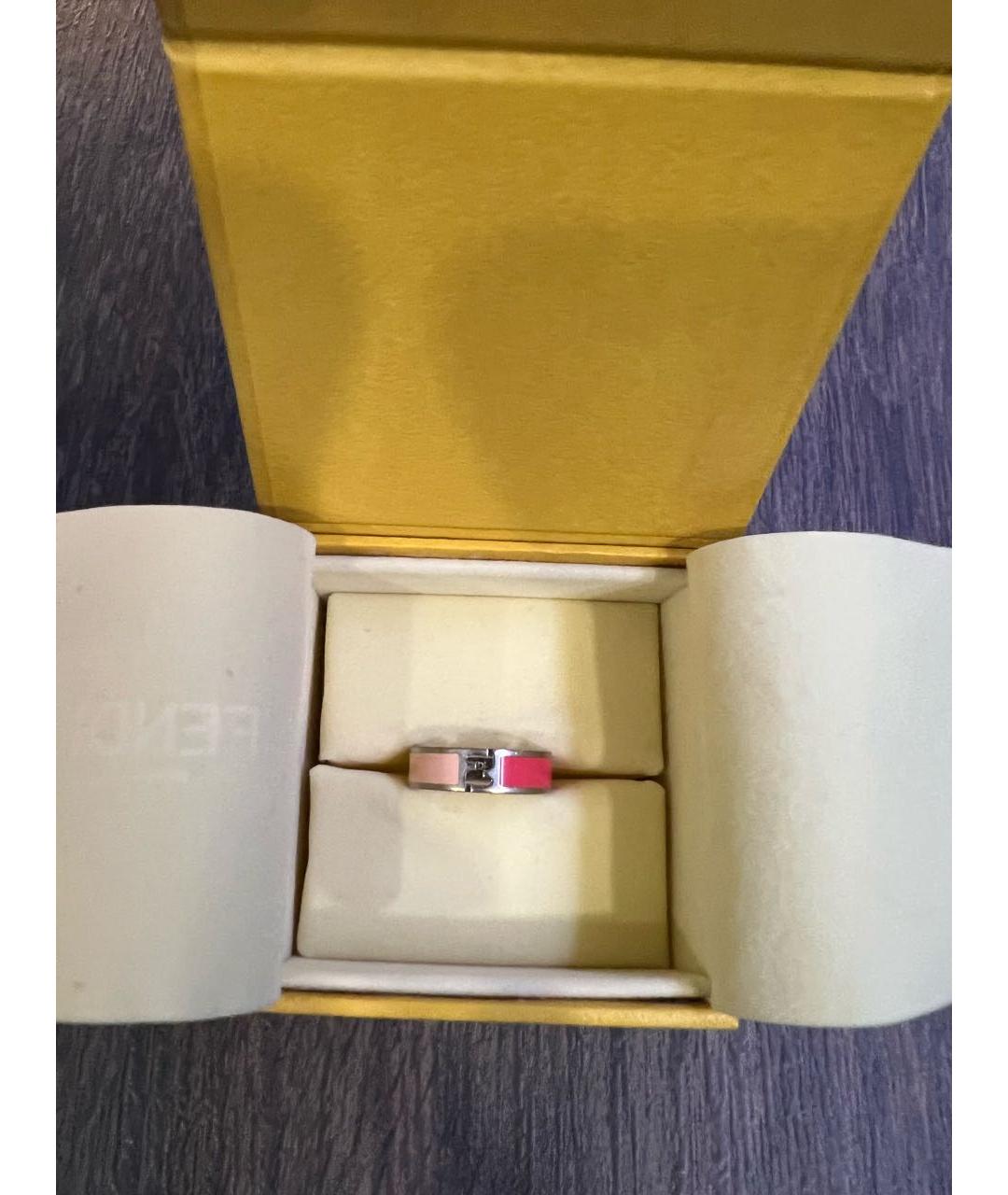 FENDI Розовое металлическое кольцо, фото 4