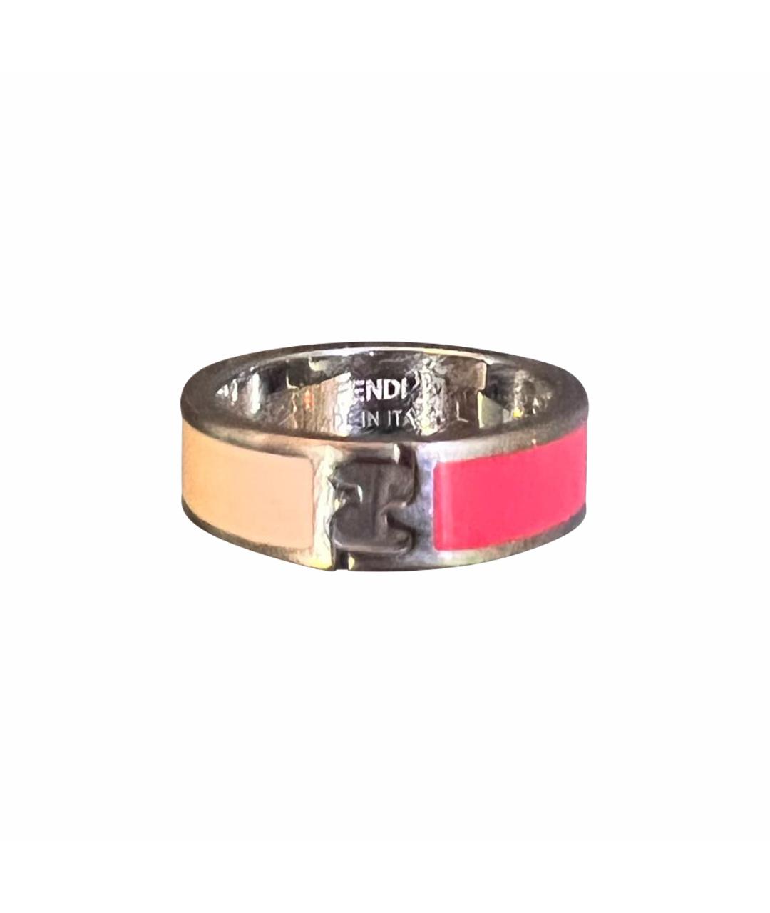 FENDI Розовое металлическое кольцо, фото 1