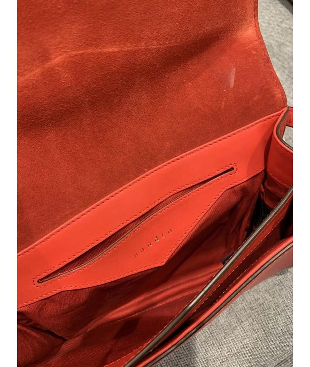 SANDRO Красная кожаная сумка через плечо, фото 7