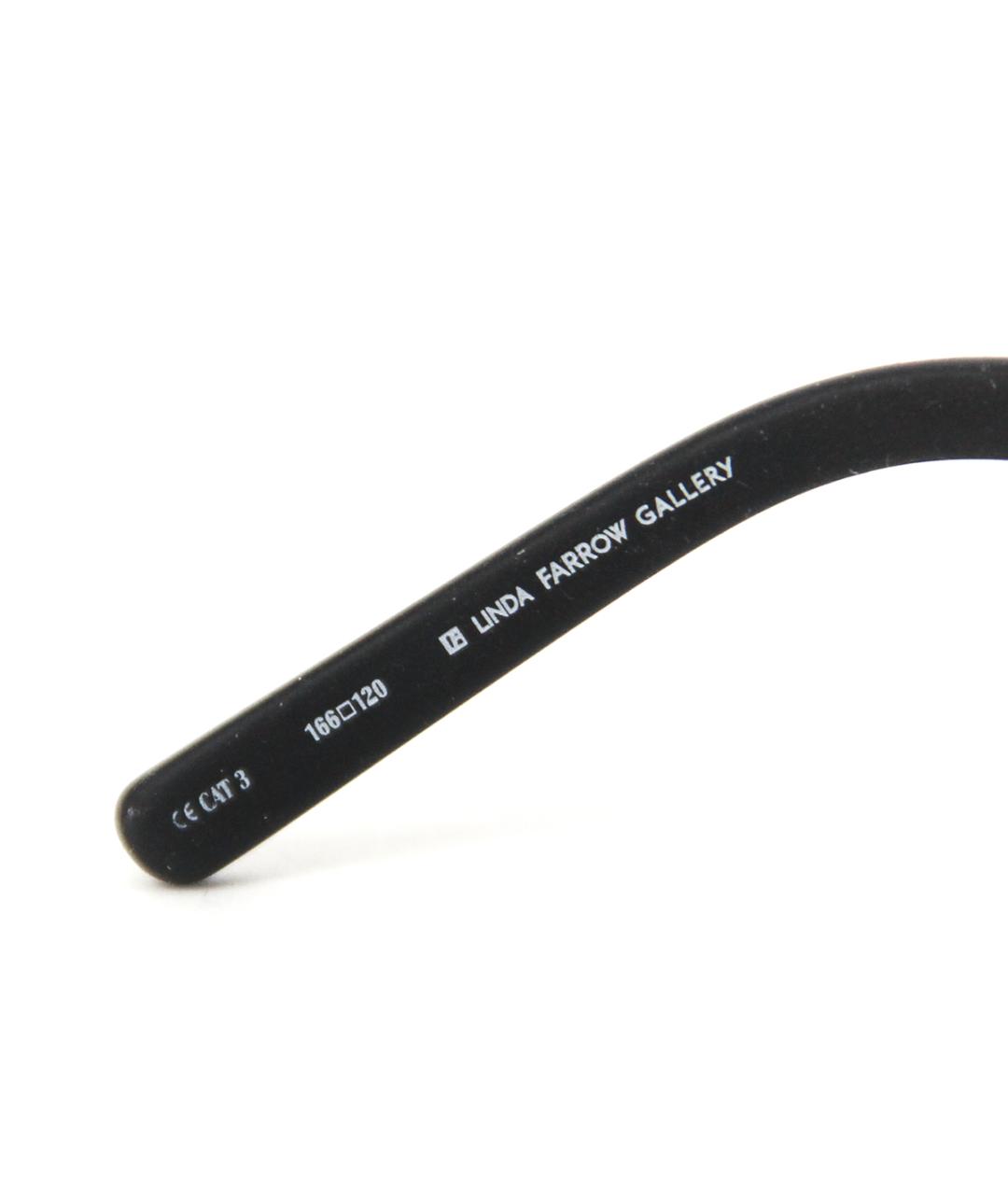LINDA FARROW Черные пластиковые солнцезащитные очки, фото 5