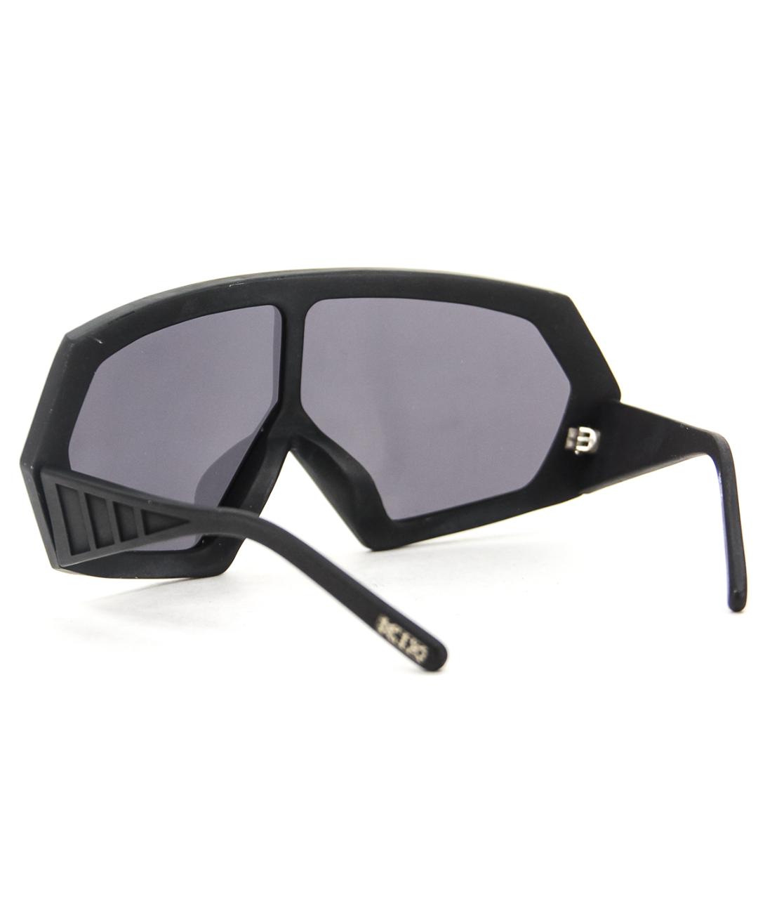 LINDA FARROW Черные пластиковые солнцезащитные очки, фото 4