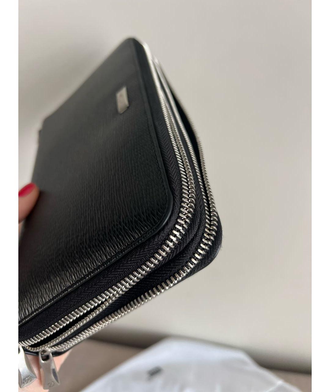 DUPONT Черная кожаная барсетка, фото 5