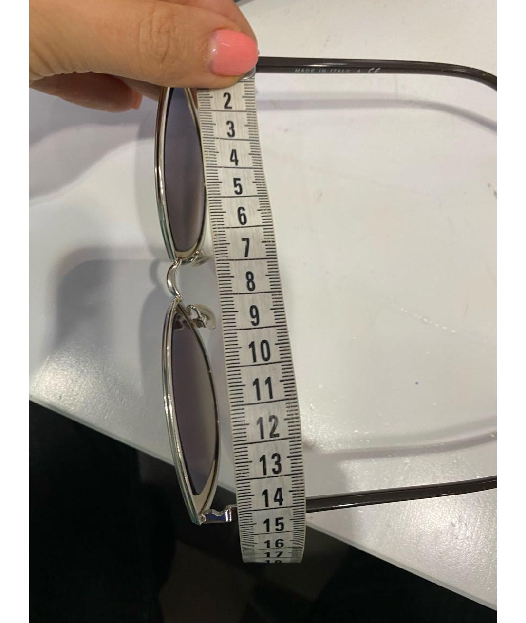 CHANEL PRE-OWNED Серебряные пластиковые солнцезащитные очки, фото 8