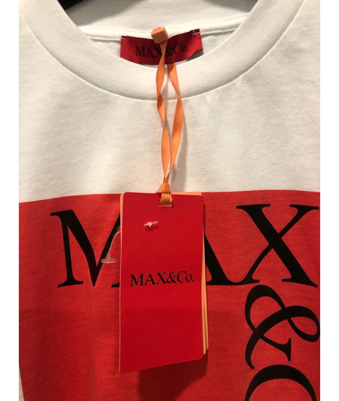 MAX&CO Белая хлопковая футболка, фото 3