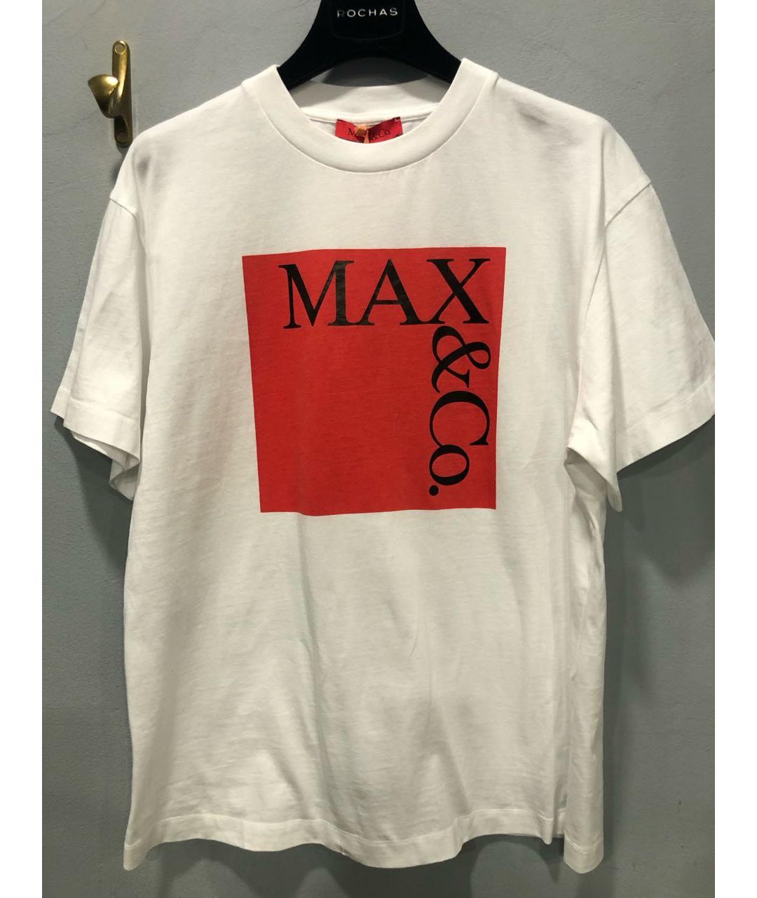 MAX&CO Белая хлопковая футболка, фото 5