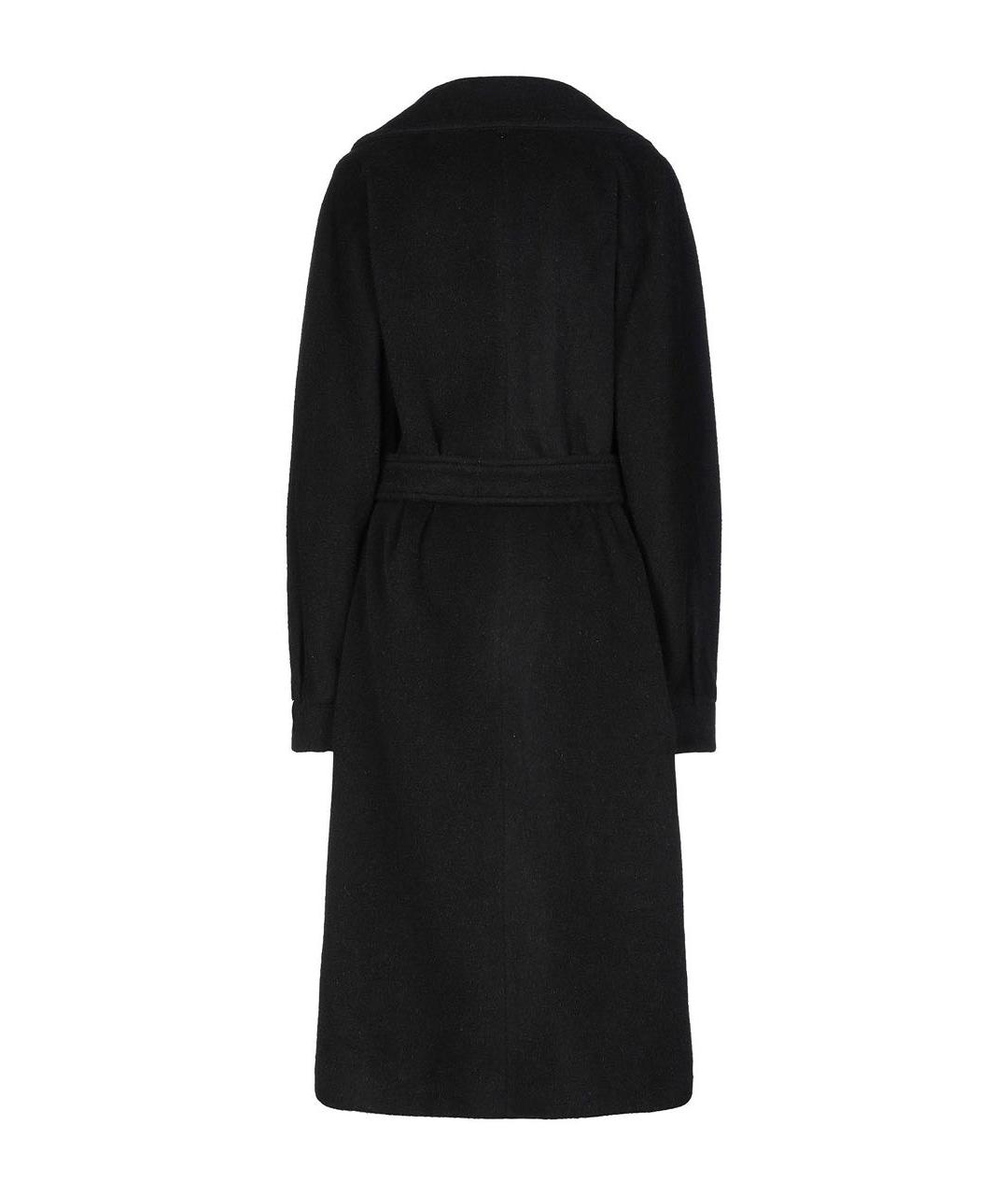 TWIN-SET Черное шерстяное пальто, фото 2