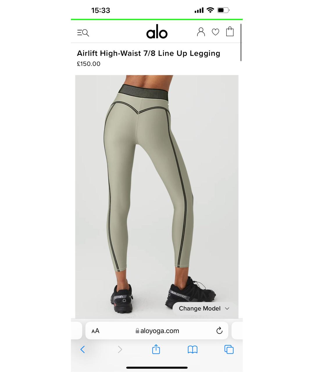 ALO YOGA Хаки полиуретановый спортивные костюмы, фото 3