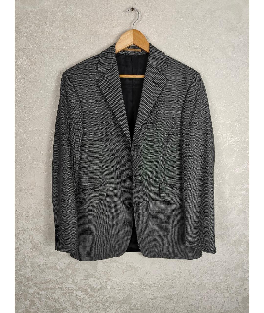 HACKETT Серый шерстяной пиджак, фото 7
