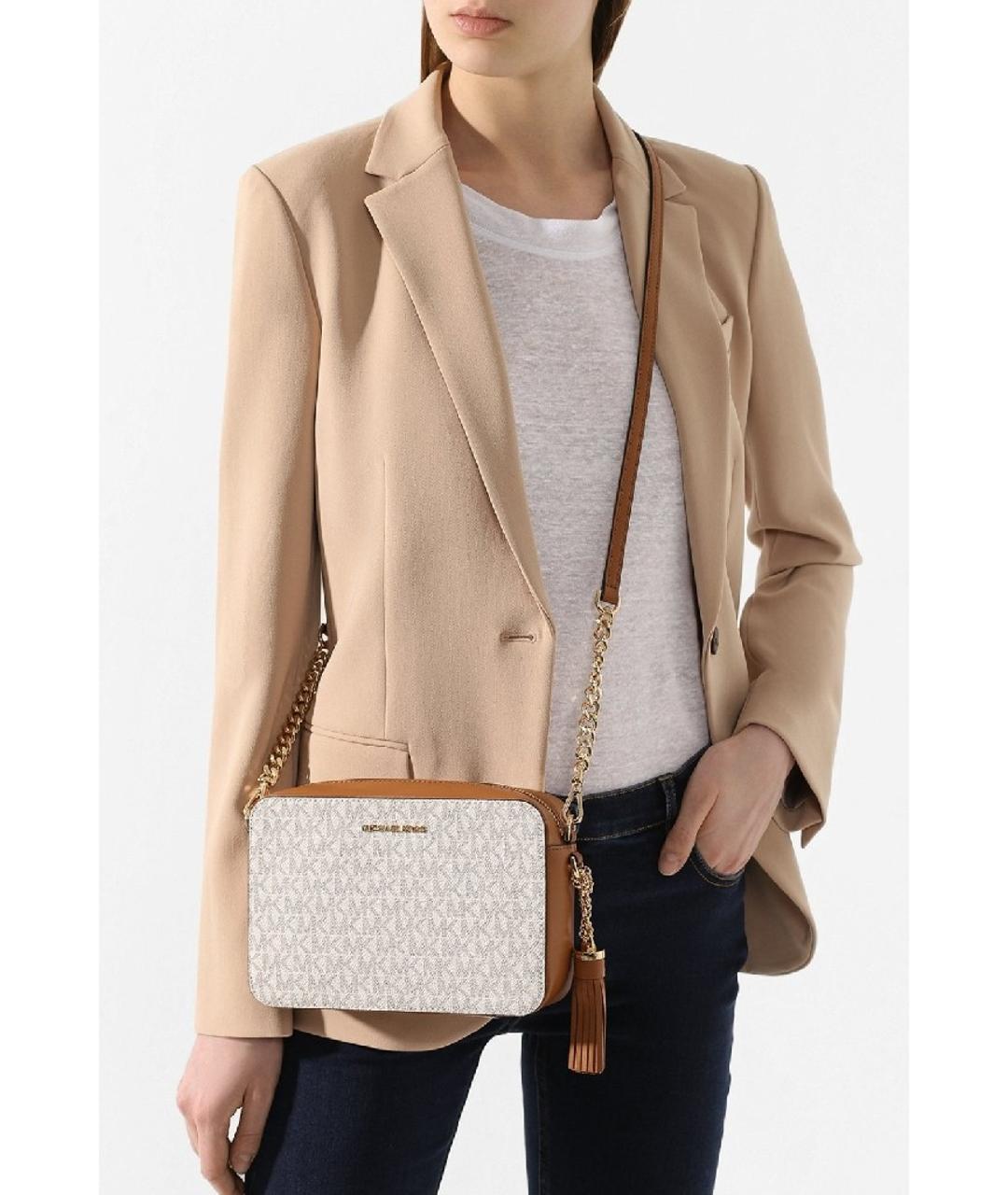 MICHAEL KORS Коричневая кожаная сумка через плечо, фото 2