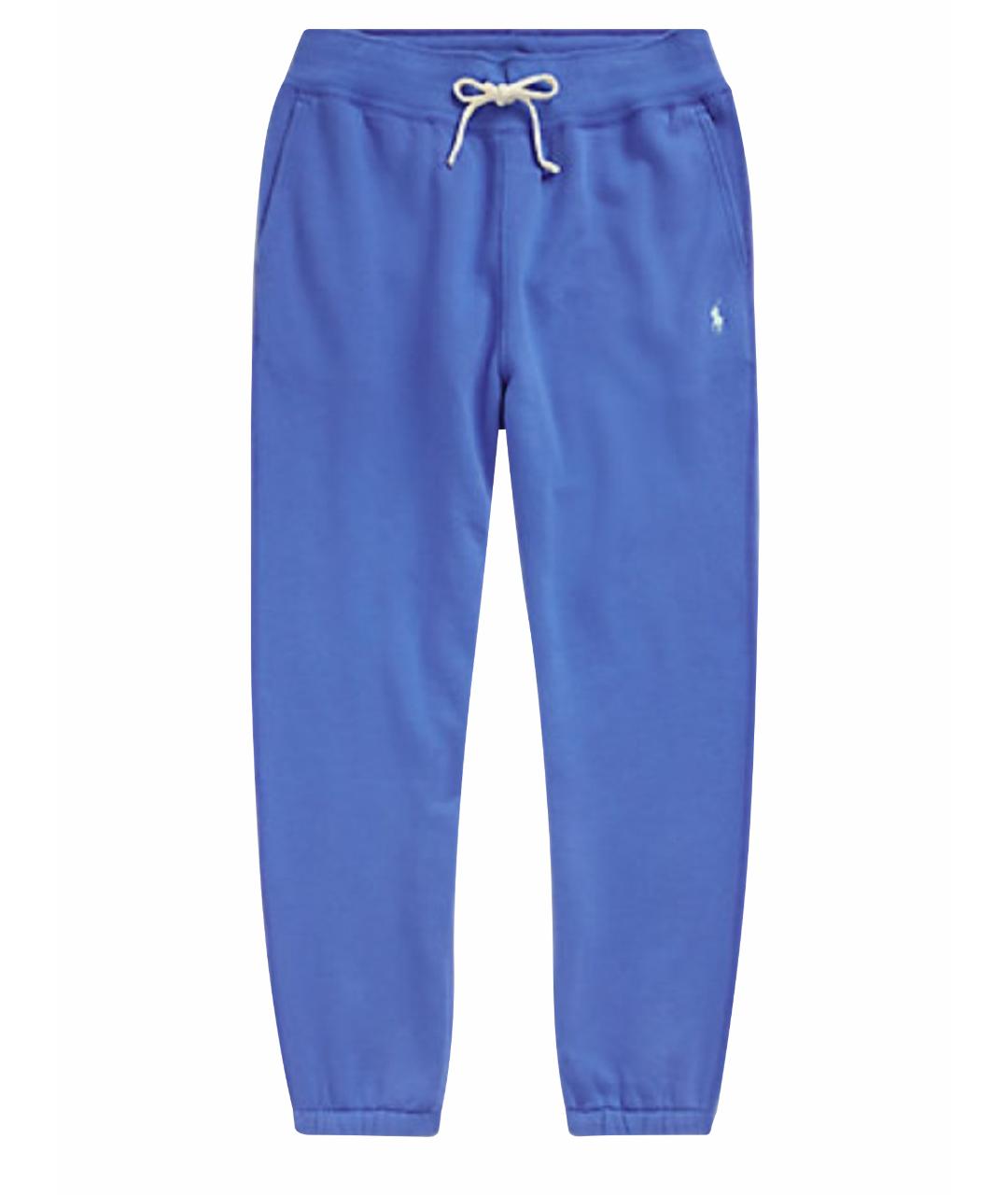 RALPH LAUREN Синие хлопко-эластановые повседневные брюки, фото 1