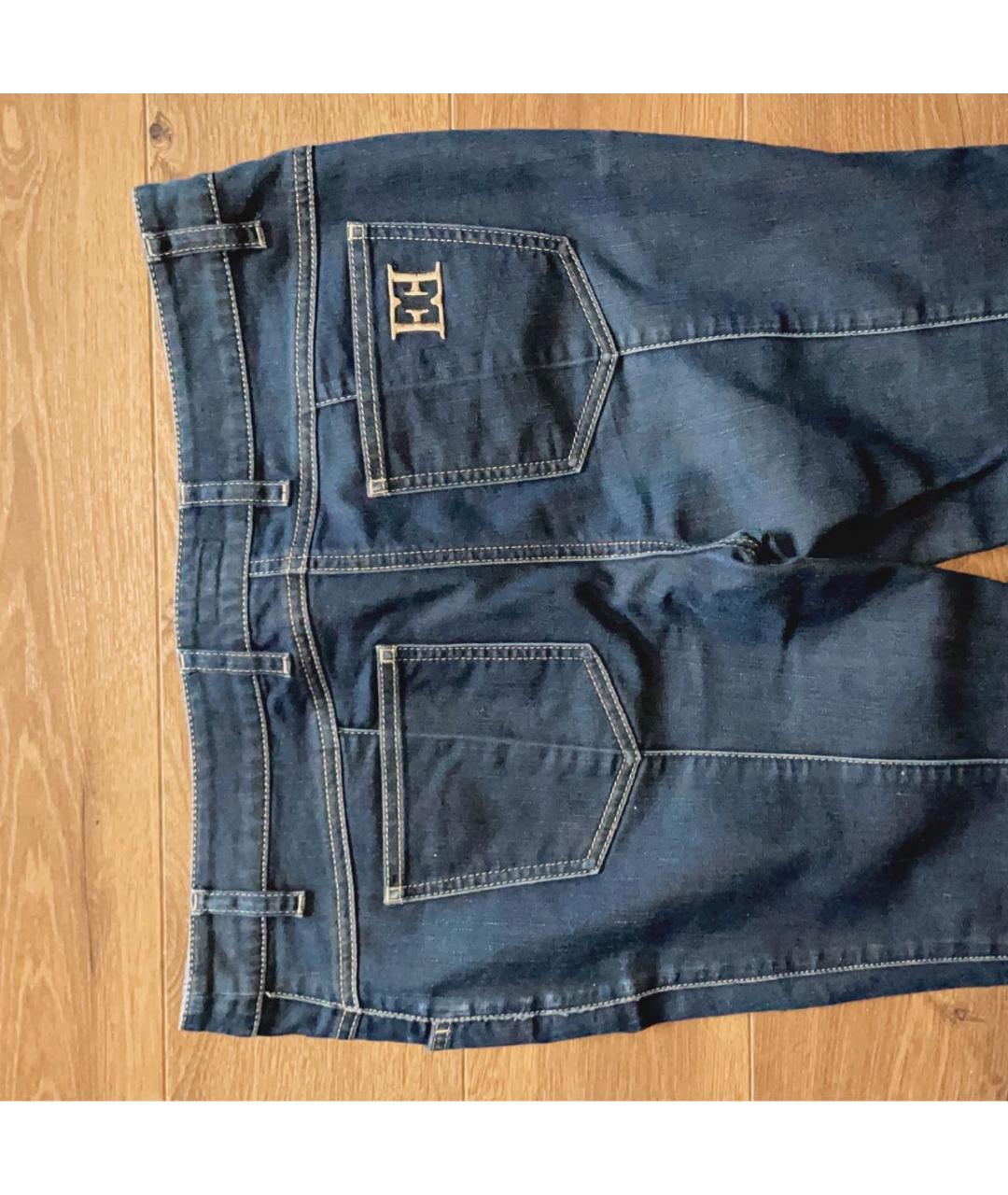 ESCADA Синие хлопковые прямые джинсы, фото 4