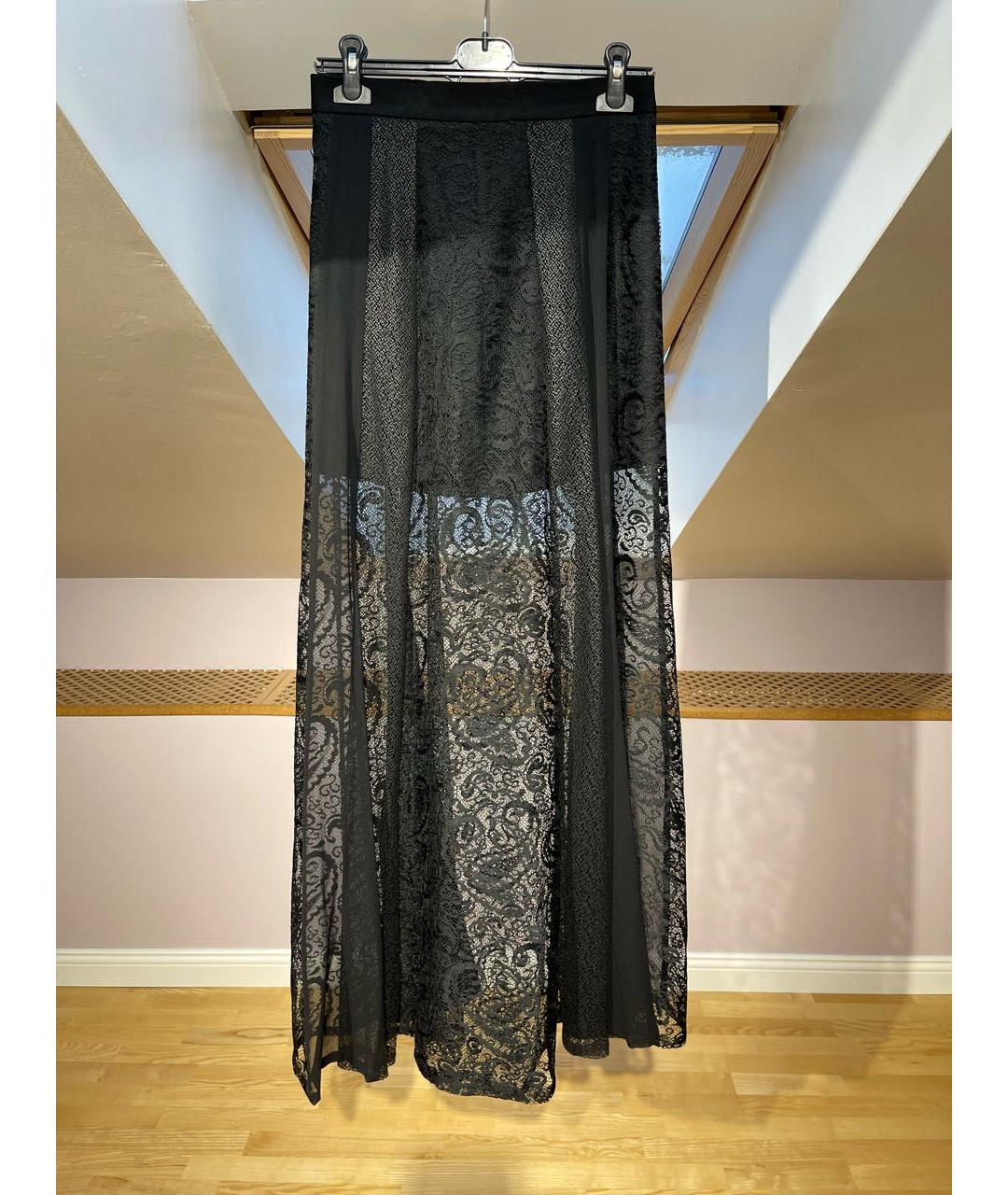 DKNY Черная кружевная юбка макси, фото 7