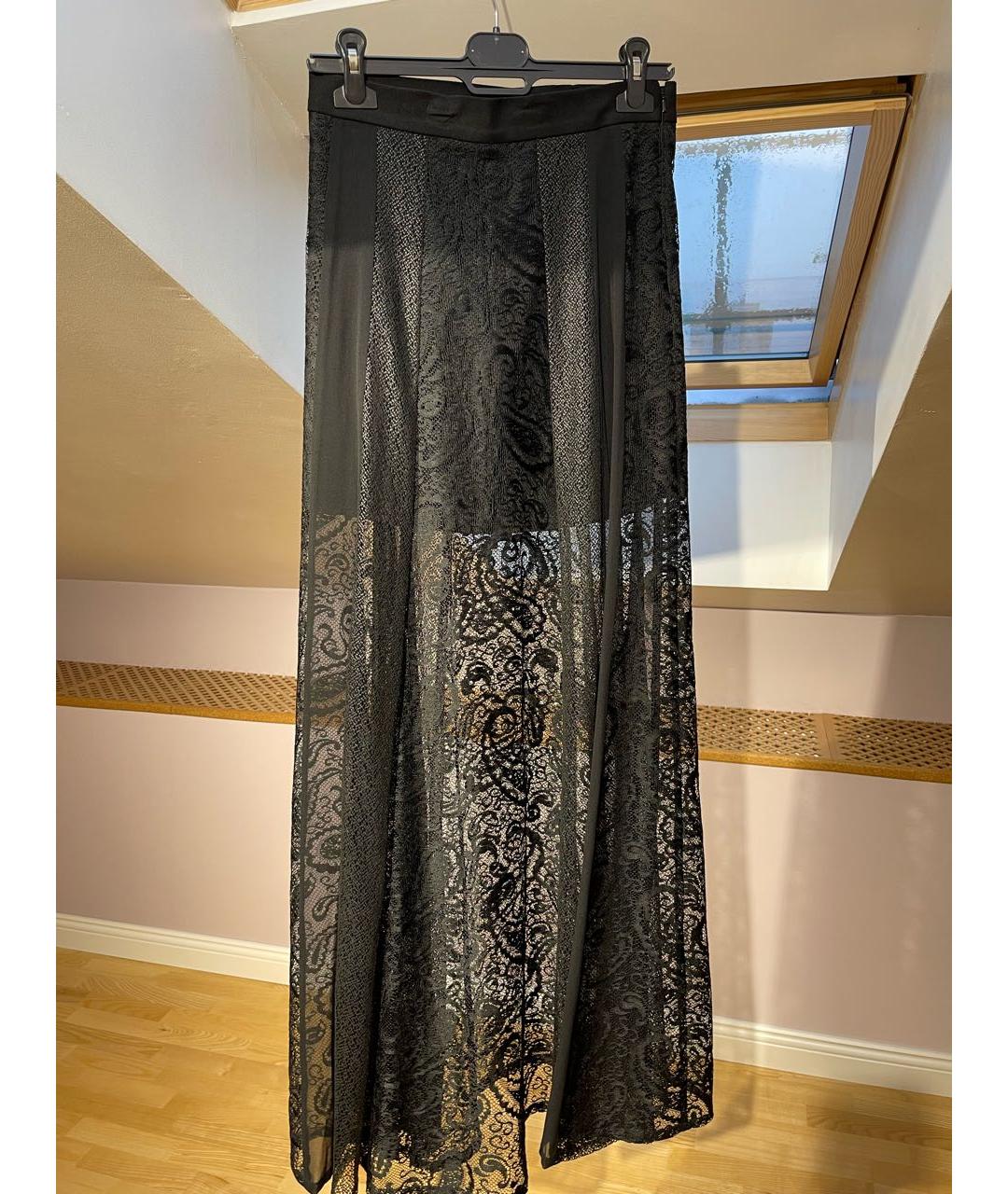 DKNY Черная кружевная юбка макси, фото 2