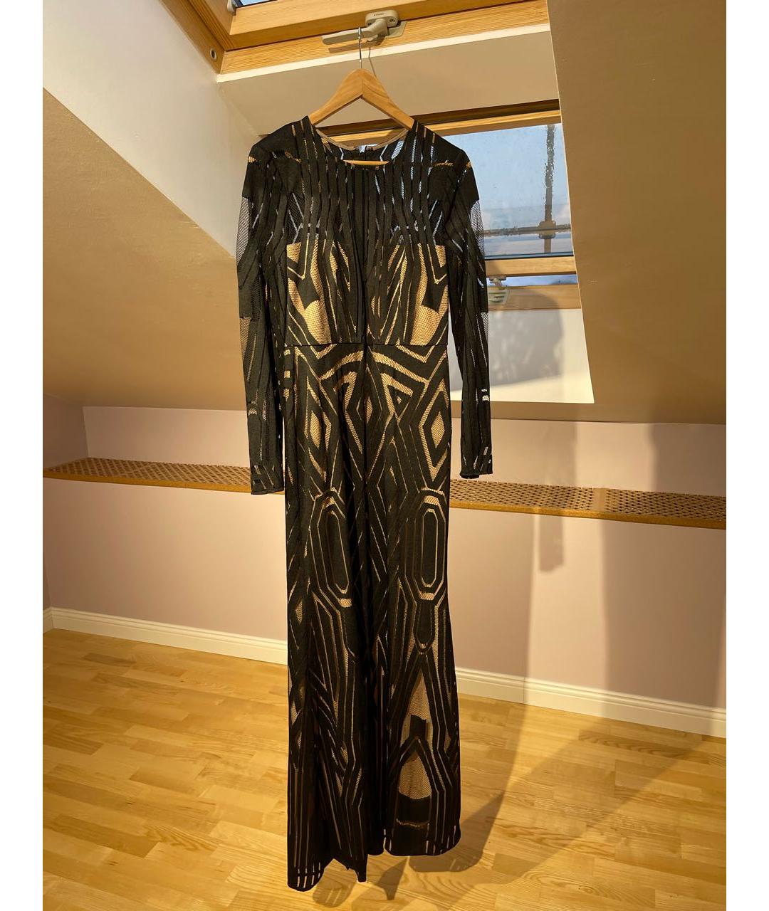 BCBG MAXAZRIA Черное кружевное вечернее платье, фото 8