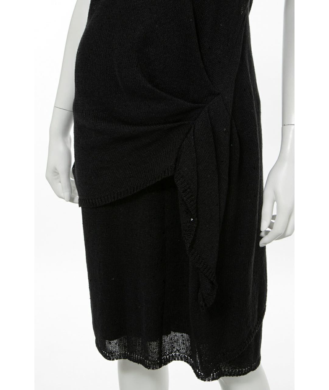 BRUNELLO CUCINELLI Черное льняное повседневное платье, фото 5