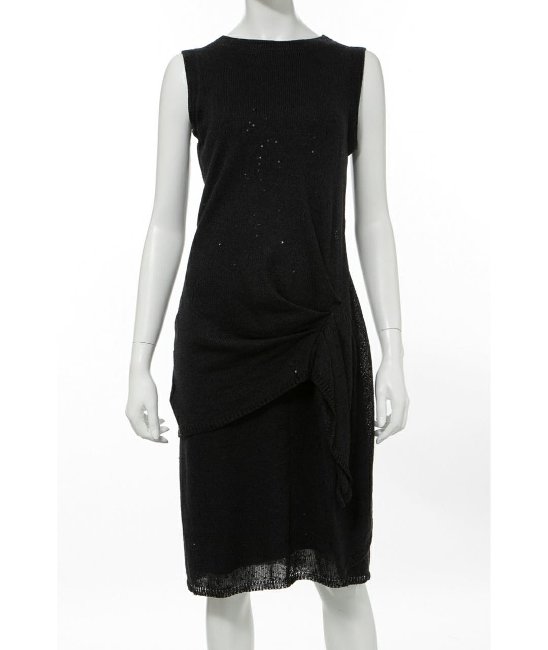 BRUNELLO CUCINELLI Черное льняное повседневное платье, фото 6