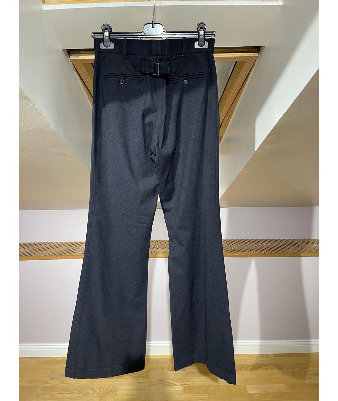 RALPH LAUREN Темно-синие шерстяные брюки широкие, фото 2