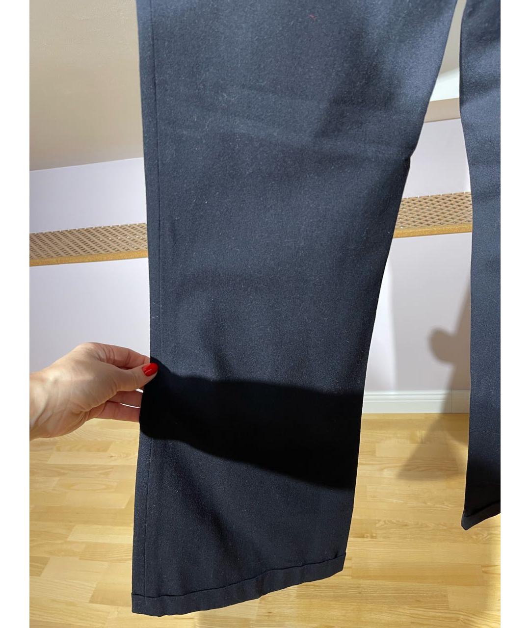 RALPH LAUREN Темно-синие шерстяные брюки широкие, фото 5