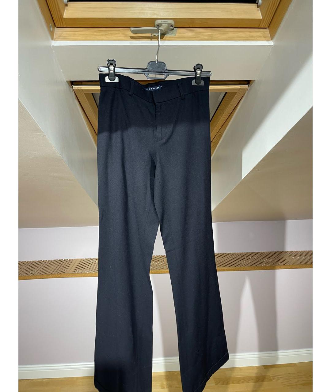 RALPH LAUREN Темно-синие шерстяные брюки широкие, фото 7