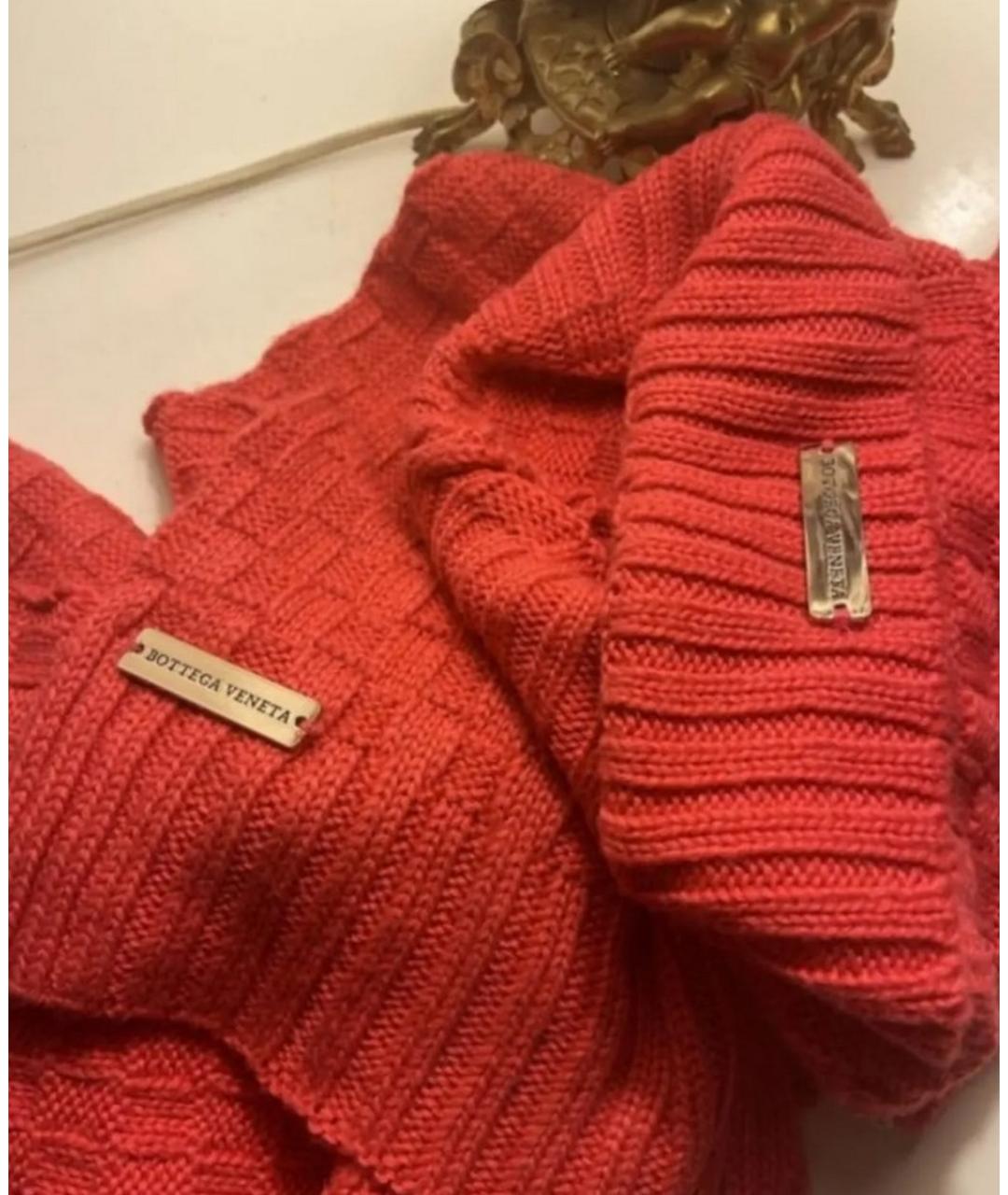 BOTTEGA VENETA Коралловая шерстяная шапка, фото 6