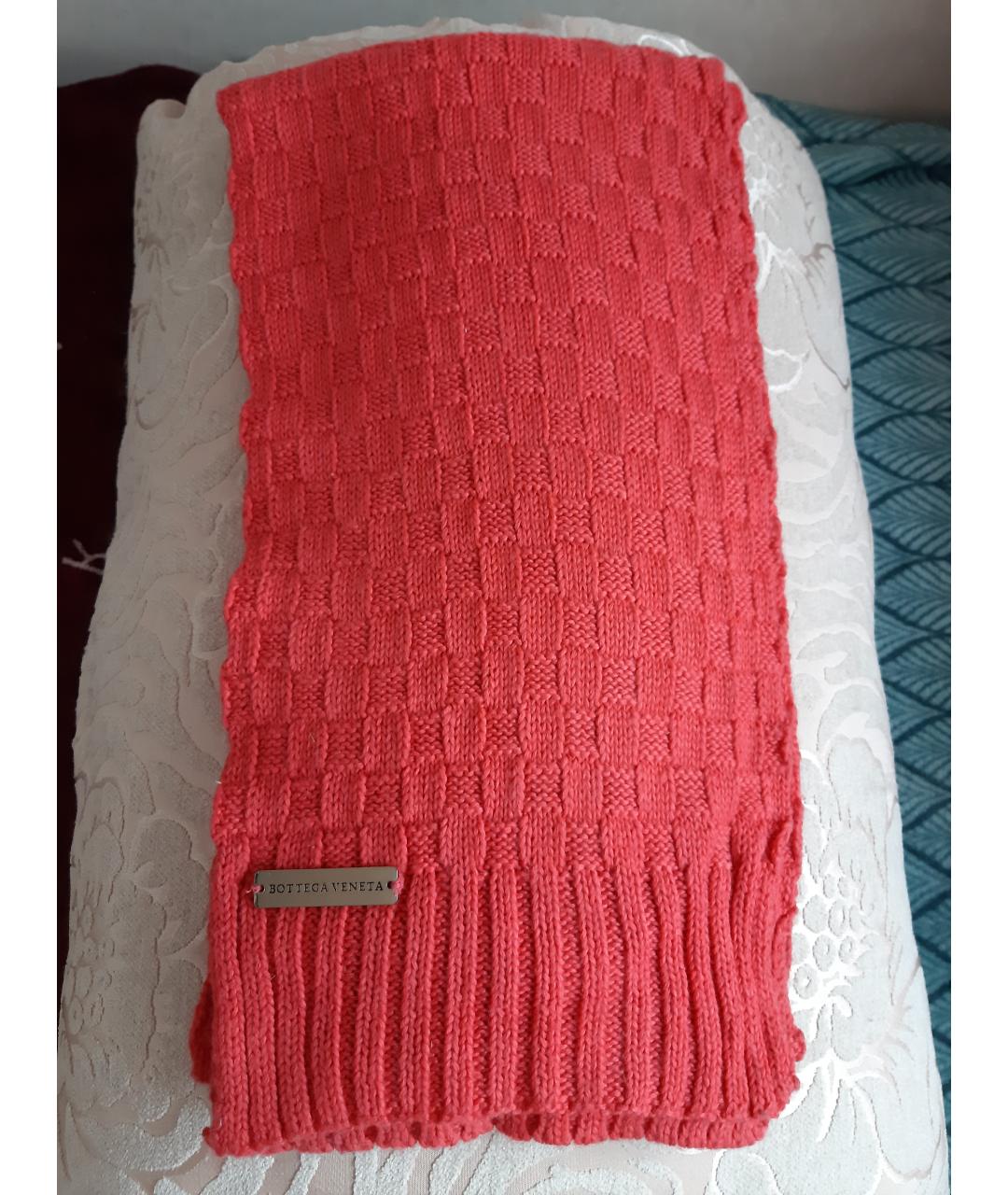 BOTTEGA VENETA Коралловая шерстяная шапка, фото 5