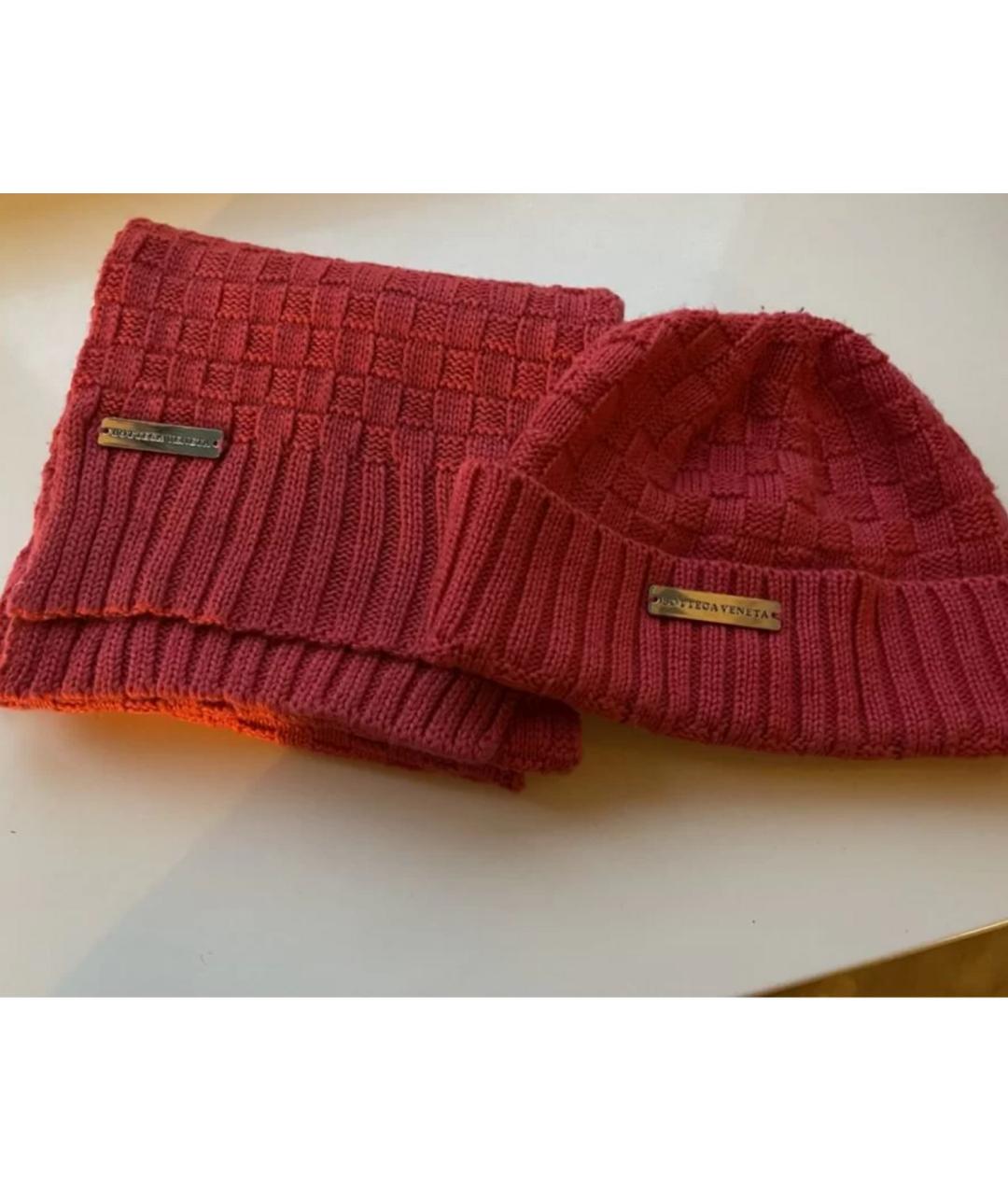 BOTTEGA VENETA Коралловая шерстяная шапка, фото 8