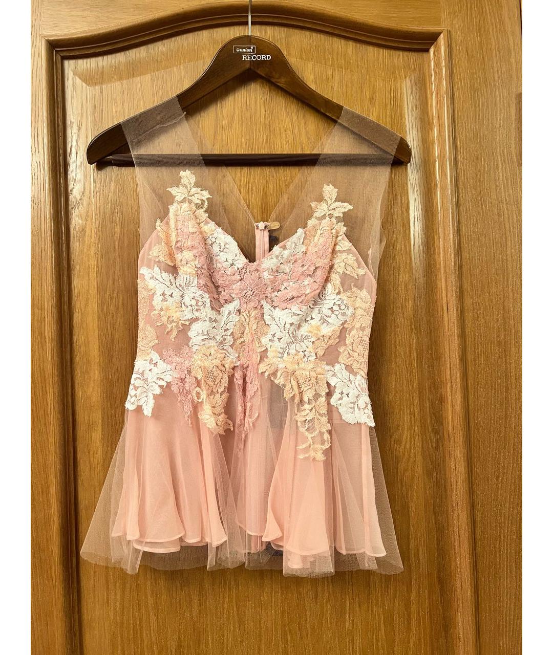RHEA COSTA Розовая шелковая блузы, фото 5