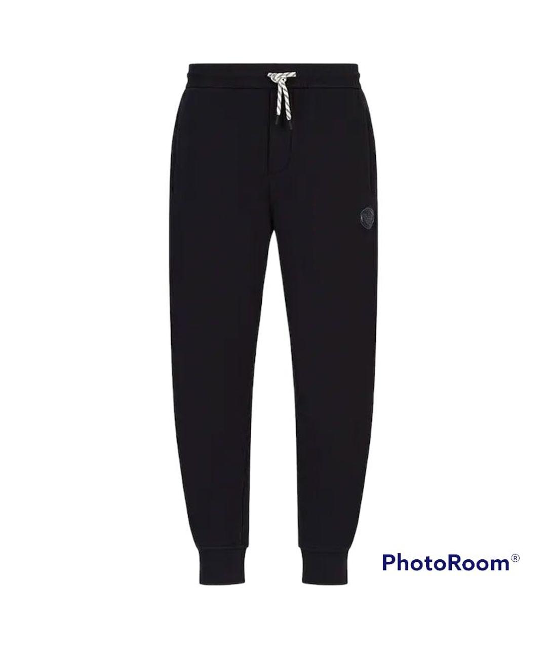 EMPORIO ARMANI Черные хлопковые повседневные брюки, фото 8