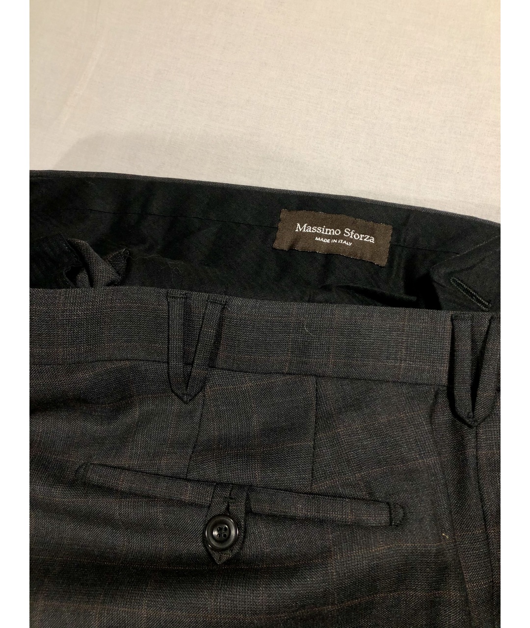 MASSIMO SFORZA Черные полиэстеровые классические брюки, фото 5