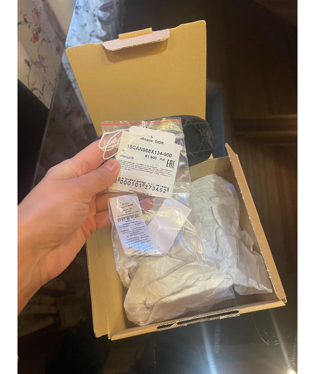 CHRISTIAN DIOR Черный ободок, фото 4